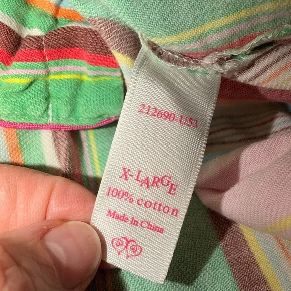 Vintage Victoria’s Secret Rainbow Stripes Pajama Top With Matching Pants Y2K 90 - Picture 13 of 14